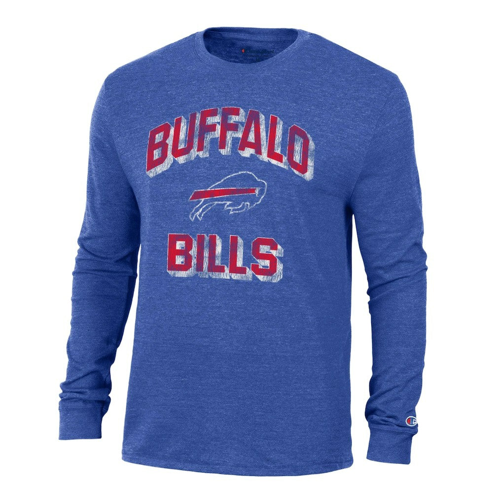 Buffalo Bills Champion Ultimate Tri-Blend Long Sleeve T-Shirt - Heather Royal cheap