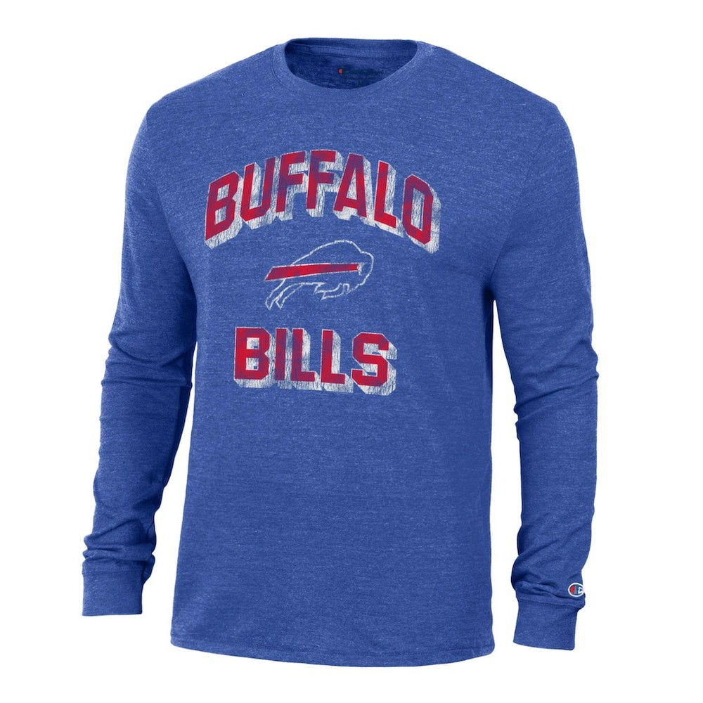 Buffalo Bills Champion Ultimate Tri-Blend Long Sleeve T-Shirt - Heather Royal cheap