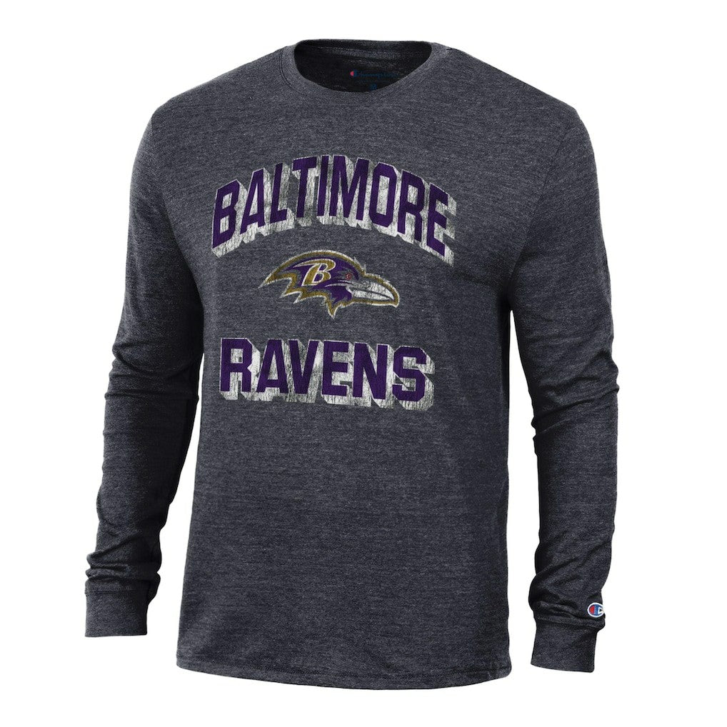 Baltimore Ravens Champion Ultimate Tri-Blend Long Sleeve T-Shirt - Black cheap