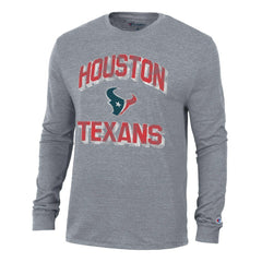 Houston Texans Champion Ultimate Tri-Blend Long Sleeve T-Shirt - Heather Charcoal for sale