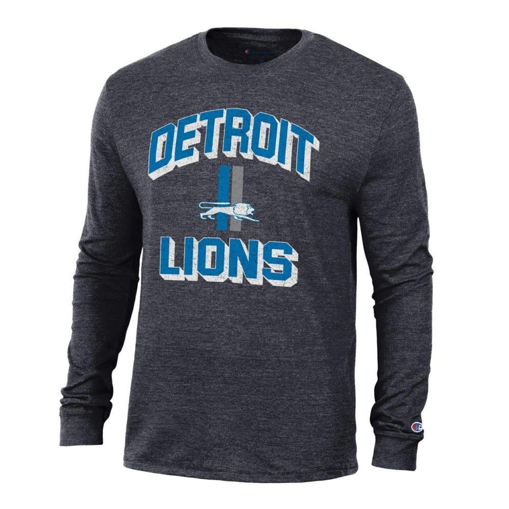 Detroit Lions Champion Ultimate Tri-Blend Long Sleeve T-Shirt - Heather Charcoal cheap