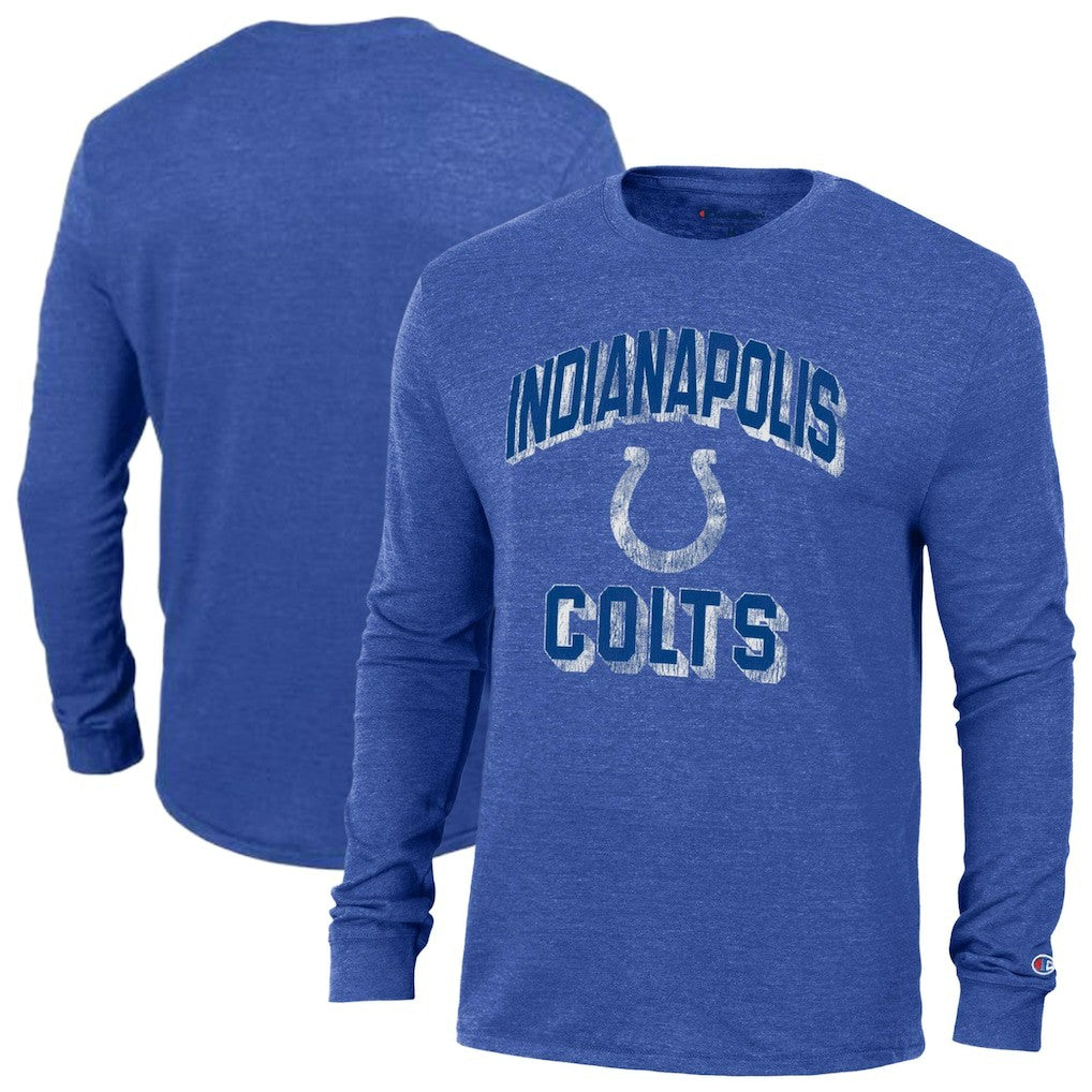 Indianapolis Colts Champion Ultimate Tri-Blend Long Sleeve T-Shirt - Royal online