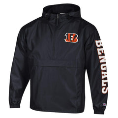 Cincinnati Bengals Champion Packable Windbreaker Half-Zip Jacket - Black outlet