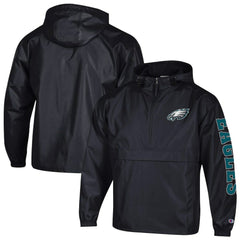 Philadelphia Eagles Champion Packable Windbreaker Half-Zip Jacket - Black outlet