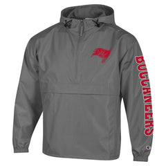 Tampa Bay Buccaneers Champion Packable Windbreaker Half-Zip Jacket - Pewter for sale