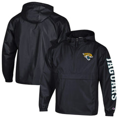 Jacksonville Jaguars Champion Packable Windbreaker Half-Zip Jacket - Black sale