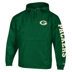 Green Bay Packers Champion Packable Windbreaker Half-Zip Jacket - Green sale