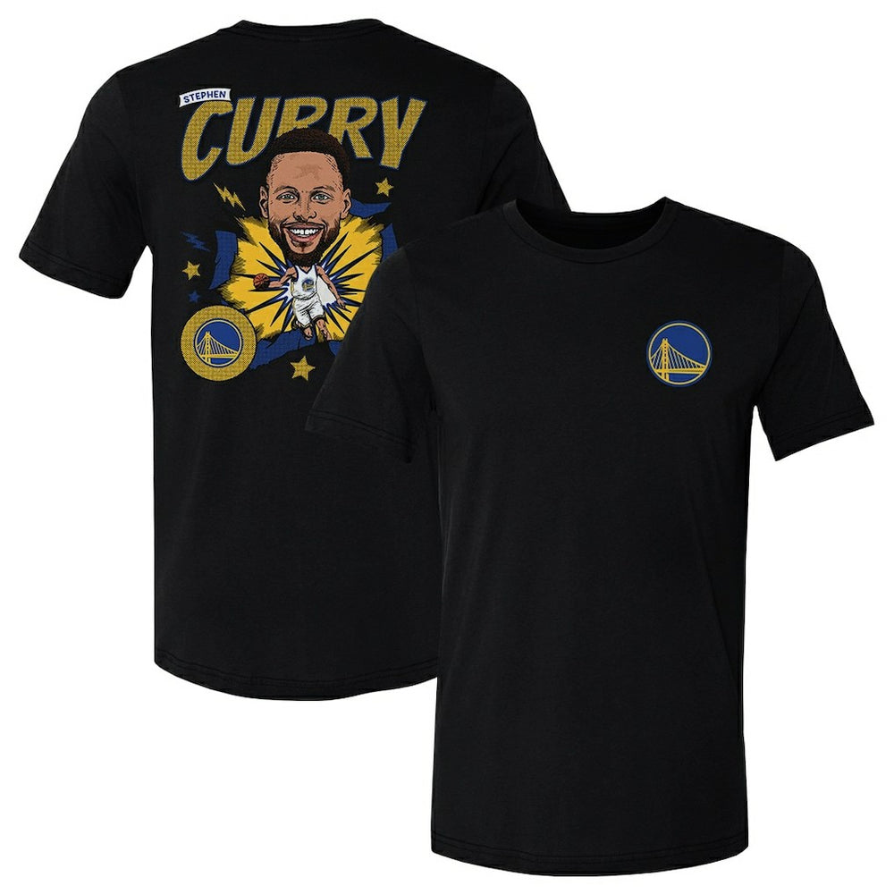 Stephen Curry Golden State Warriors 500 Level Caricature T-Shirt sale - Black sale