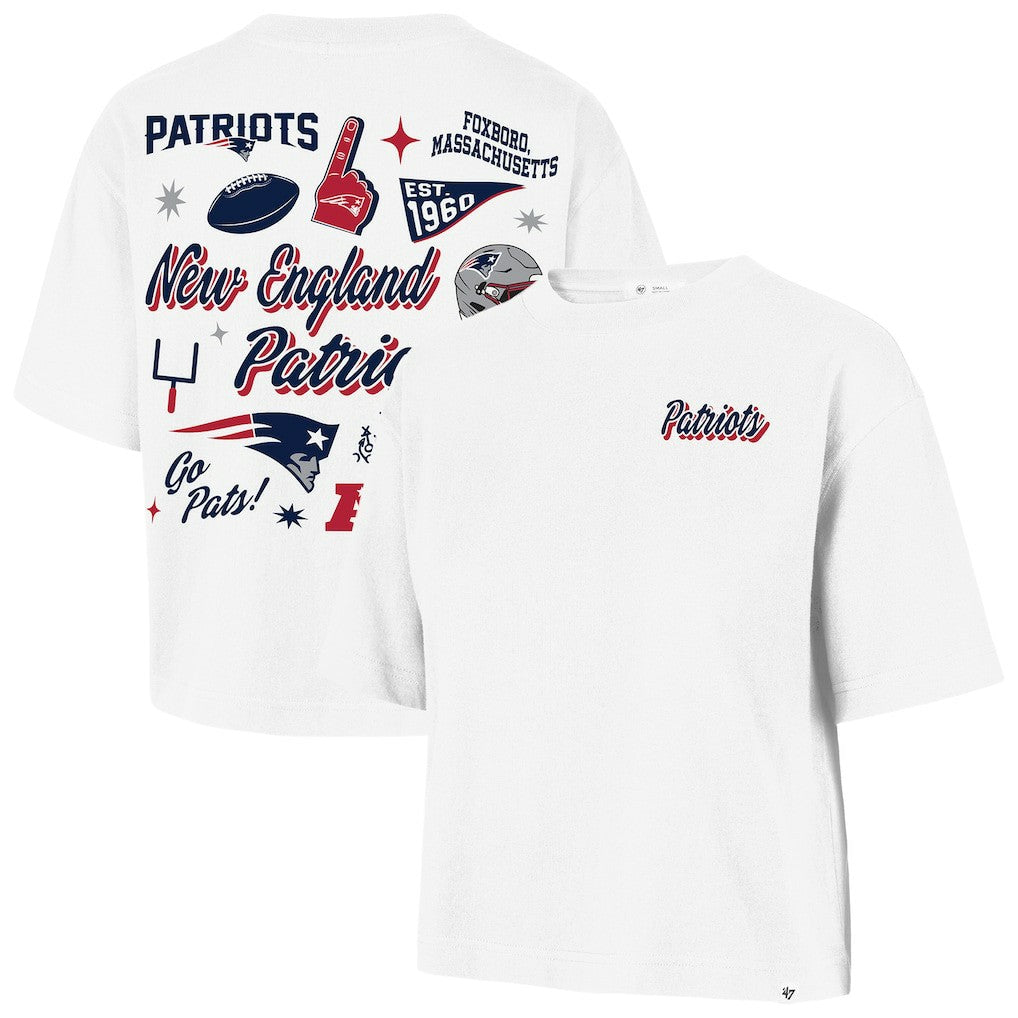 New England Patriots '47 Women's Collage Script Reed City T-Shirt - White online