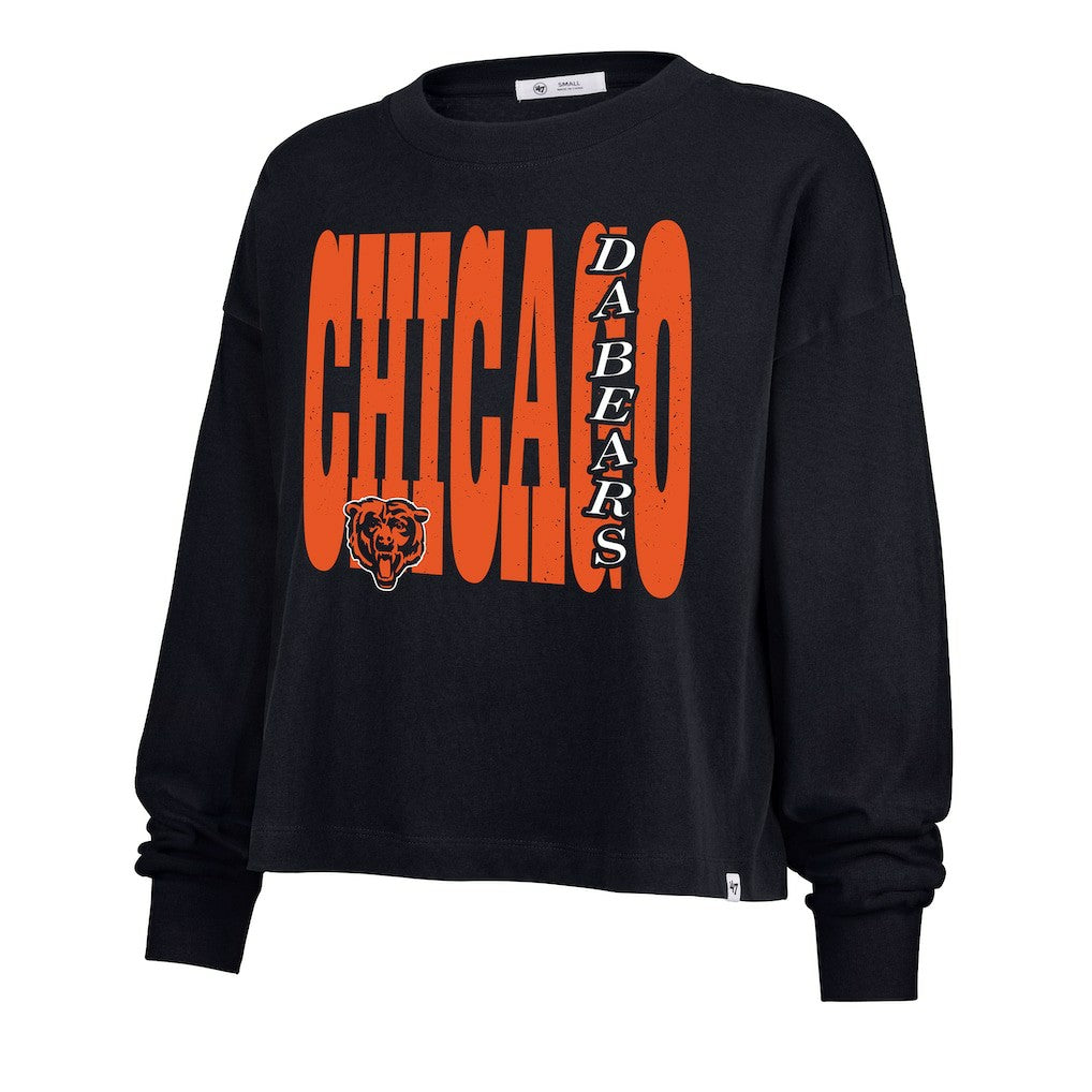 Chicago Bears '47 Women's Stacked Sydney Long Sleeve T-Shirt - Navy discount