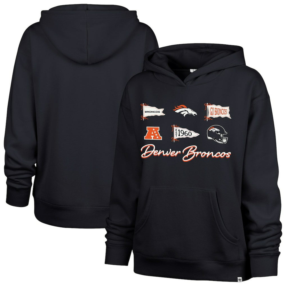 Denver Broncos '47 Women's Bow & Banners Naomi Hoodie - Navy online