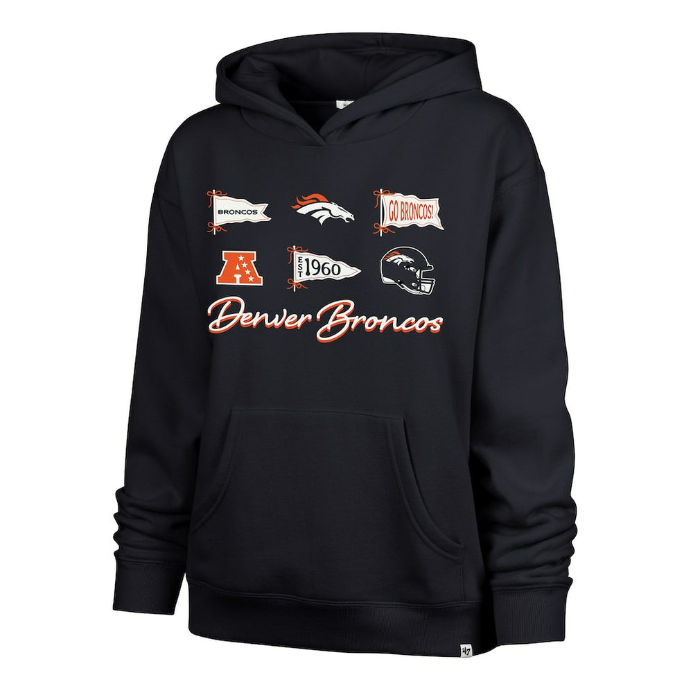 Denver Broncos '47 Women's Bow & Banners Naomi Hoodie - Navy online