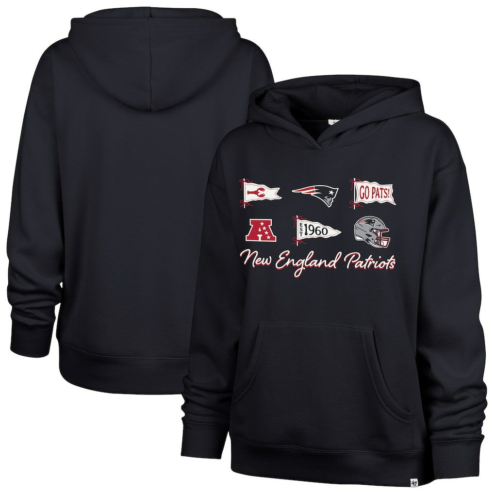 New England Patriots '47 Women's Bow & Banners Naomi Hoodie - Navy sale