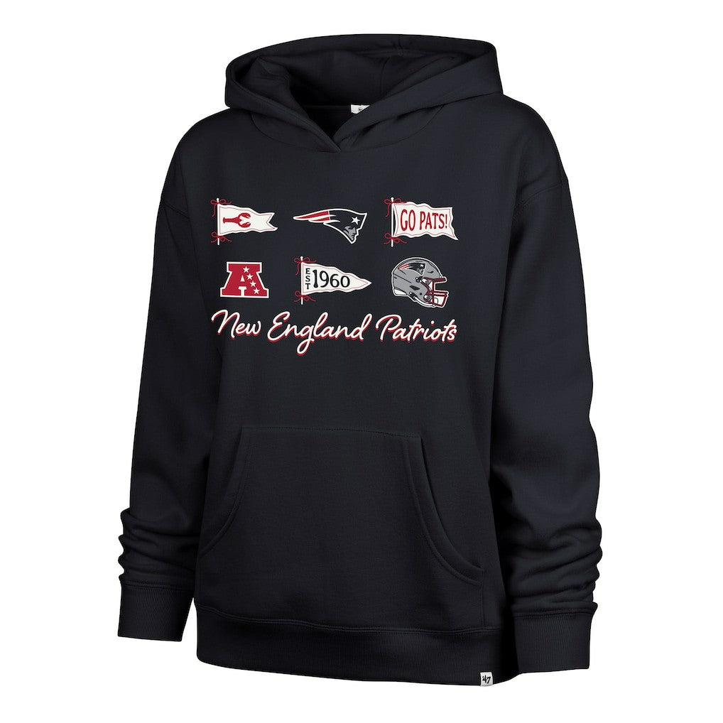 New England Patriots '47 Women's Bow & Banners Naomi Hoodie - Navy sale