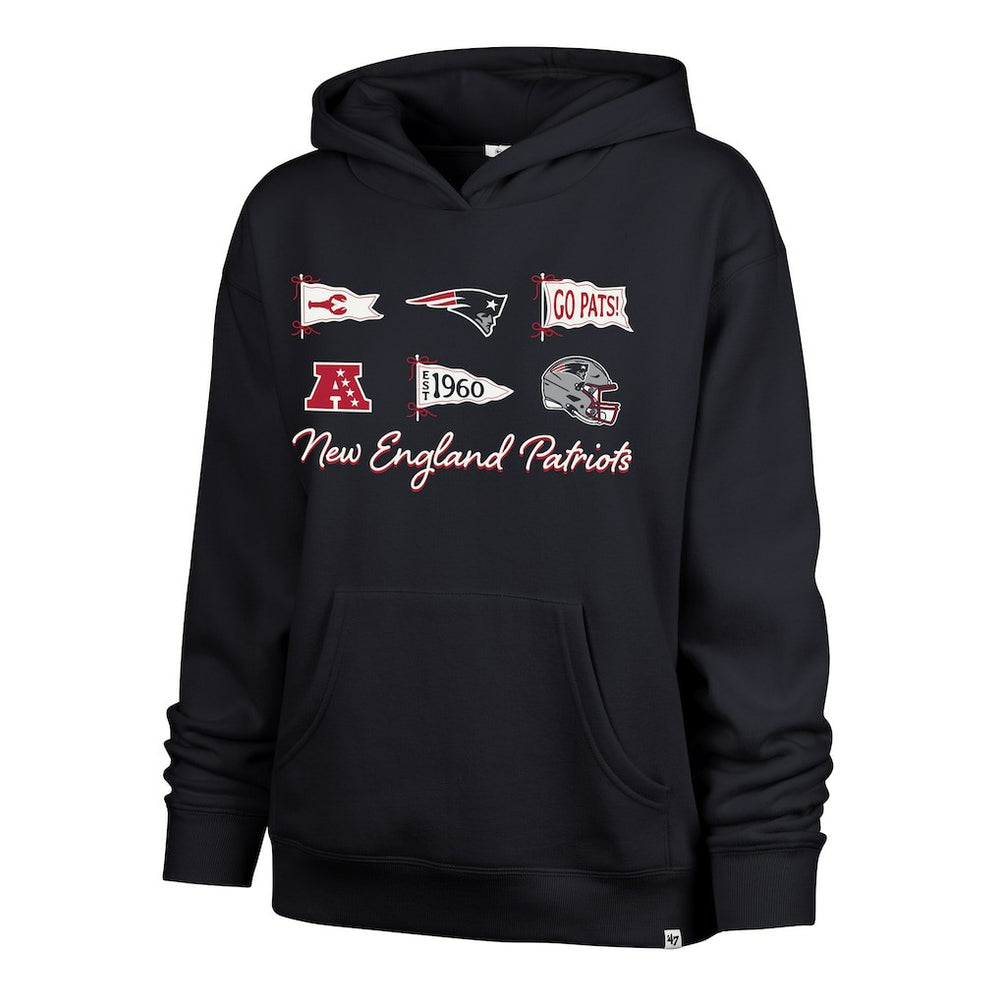 New England Patriots '47 Women's Bow & Banners Naomi Hoodie - Navy sale