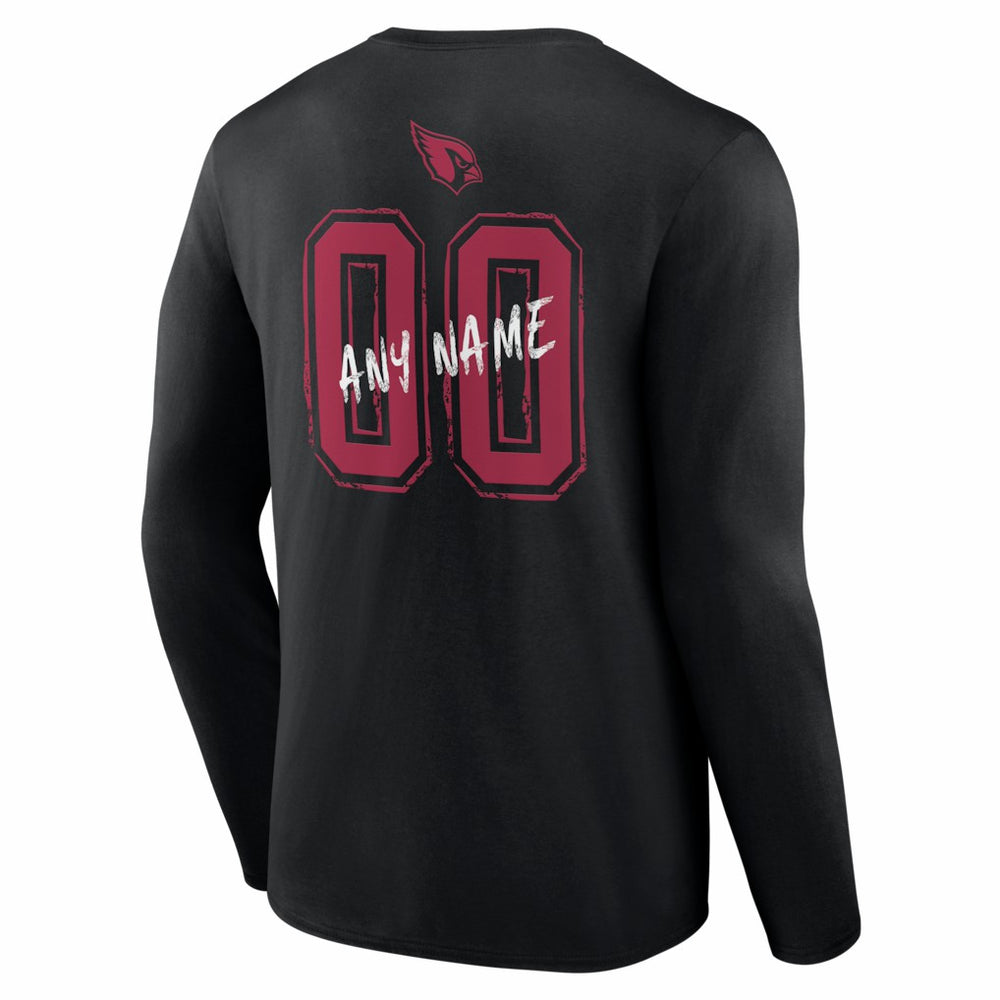 Arizona Cardinals Hustle Personalized Name & Number Long Sleeve T-Shirt - Black online