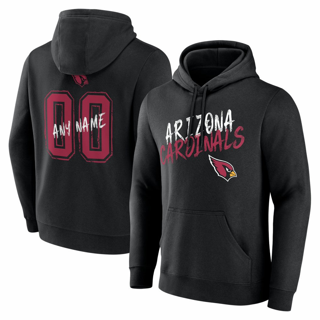 Arizona Cardinals Hustle Personalized Name & Number Hoodie - Black cheap
