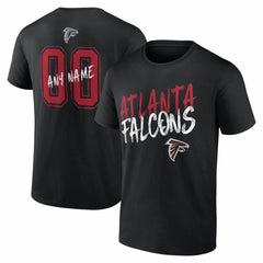 Atlanta Falcons Hustle Personalized Name & Number T-Shirt - Black online