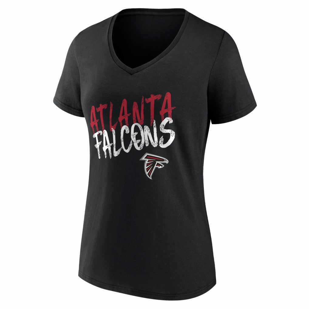 Atlanta Falcons Women's Hustle Personalized Name & Number V-Neck T-Shirt - Black outlet