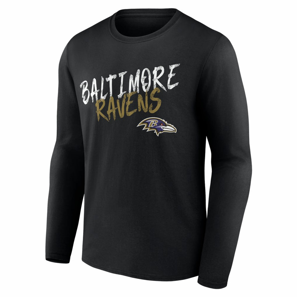 Baltimore Ravens Hustle Personalized Name & Number Long Sleeve T-Shirt - Black sale