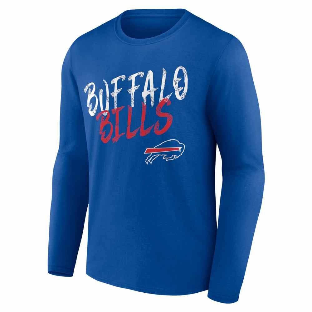 Buffalo Bills Hustle Personalized Name & Number Long Sleeve T-Shirt - Royal online