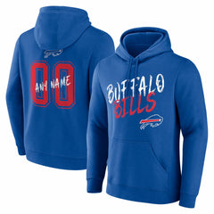 Buffalo Bills Hustle Personalized Name & Number Hoodie - Royal discount