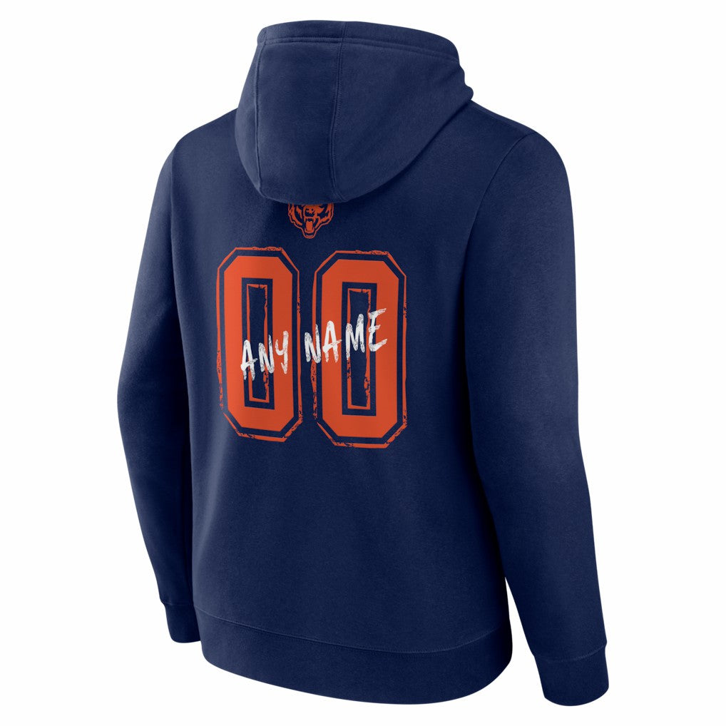 Chicago Bears Hustle Personalized Name & Number Hoodie - Navy sale