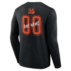 Cincinnati Bengals Hustle Personalized Name & Number Long Sleeve T-Shirt - Black for sale