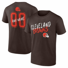 Cleveland Browns Hustle Personalized Name & Number T-Shirt - Brown discount