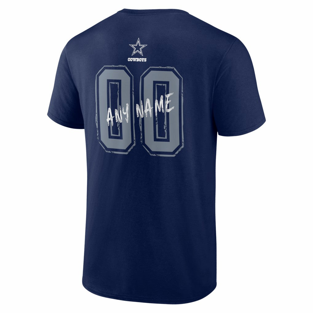 Dallas Cowboys Hustle Personalized Name & Number T-Shirt - Navy discount