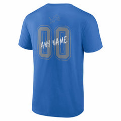 Detroit Lions Hustle Personalized Name & Number T-Shirt - Blue cheap