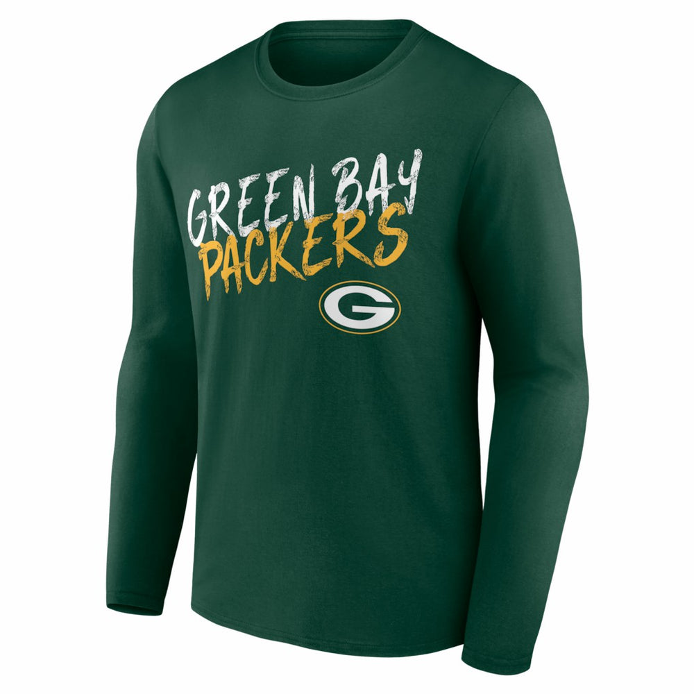 Green Bay Packers Hustle Personalized Name & Number Long Sleeve T-Shirt - Green on sale
