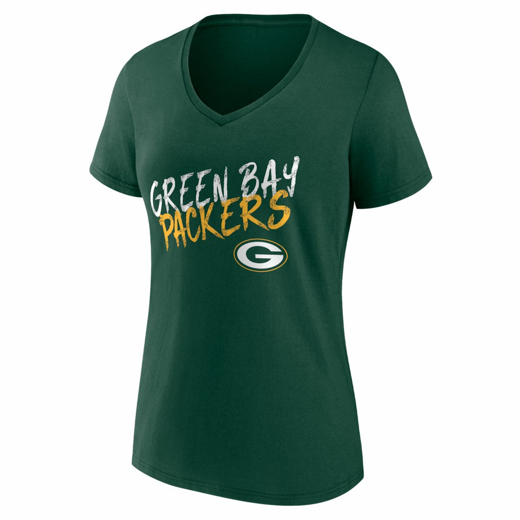 Green Bay Packers Women's Hustle Personalized Name & Number V-Neck T-Shirt - Green online