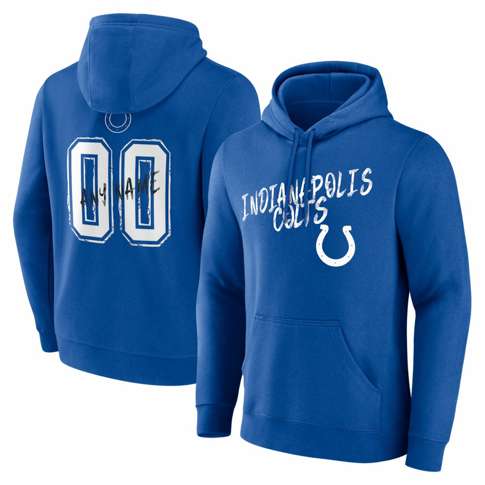 Indianapolis Colts Hustle Personalized Name & Number Hoodie - Royal outlet