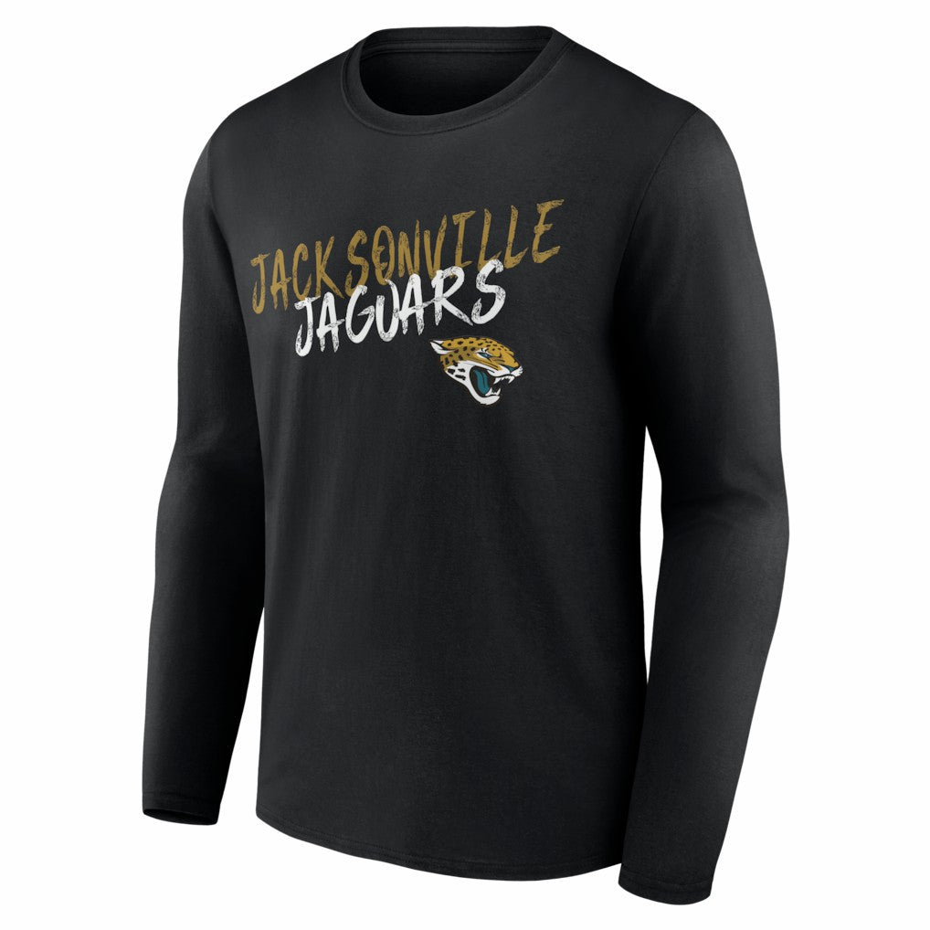 Jacksonville Jaguars Hustle Personalized Name & Number Long Sleeve T-Shirt - Black discount