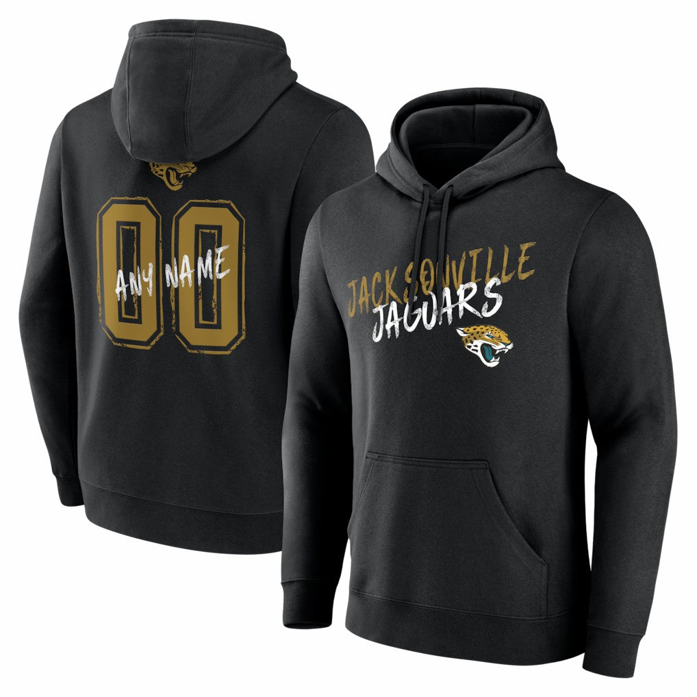 Jacksonville Jaguars Hustle Personalized Name & Number Hoodie - Black on sale