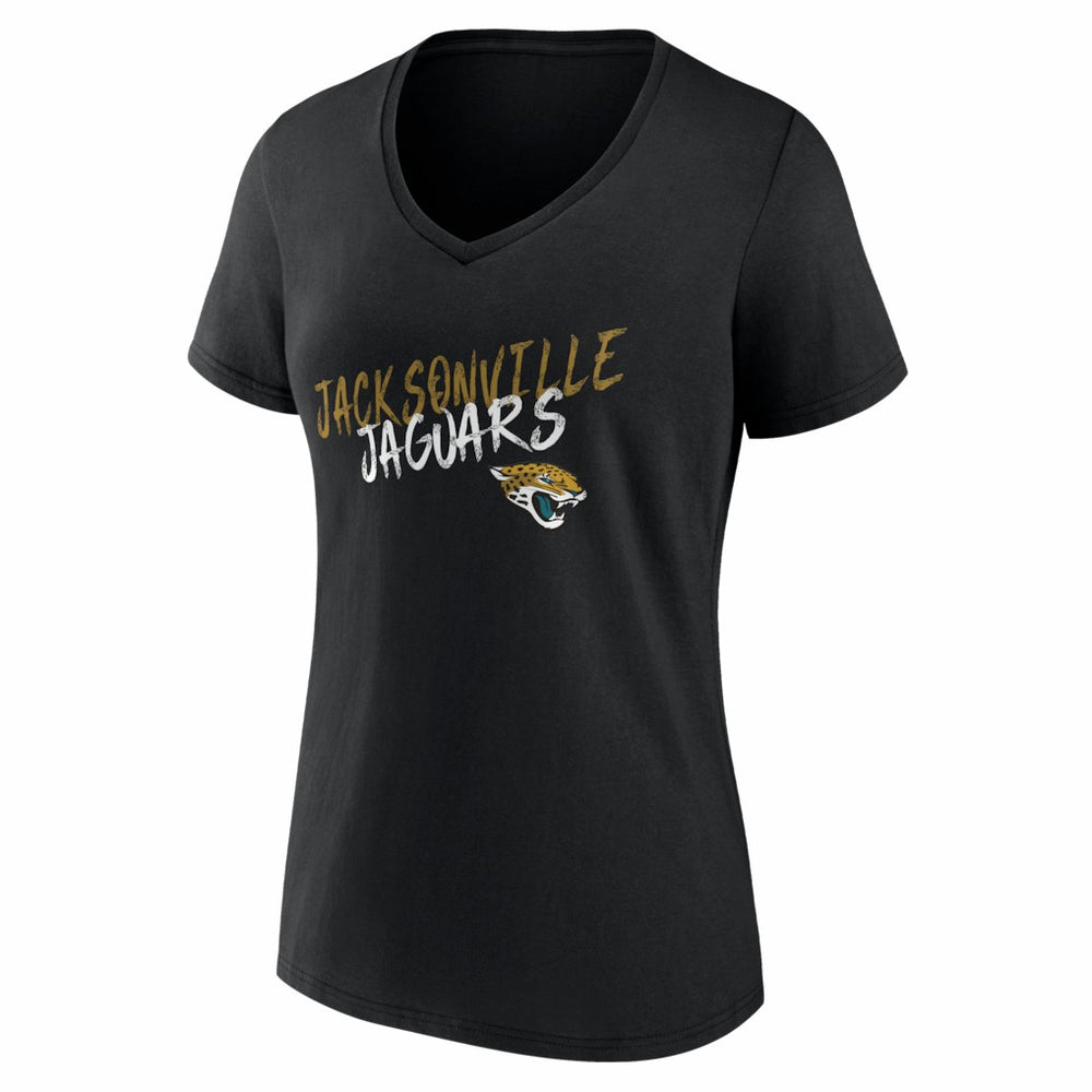 Jacksonville Jaguars Women's Hustle Personalized Name & Number V-Neck T-Shirt - Black for sale
