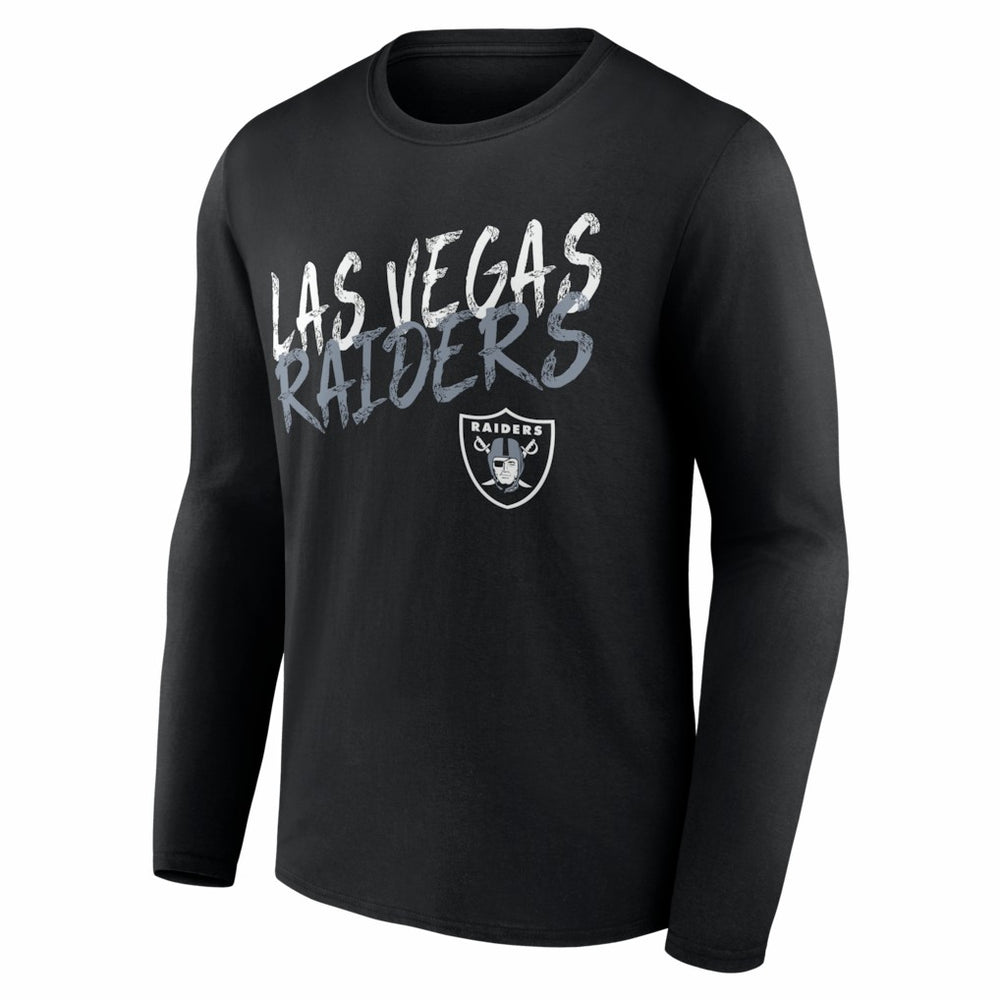 Las Vegas Raiders Hustle Personalized Name & Number Long Sleeve T-Shirt - Black cheap