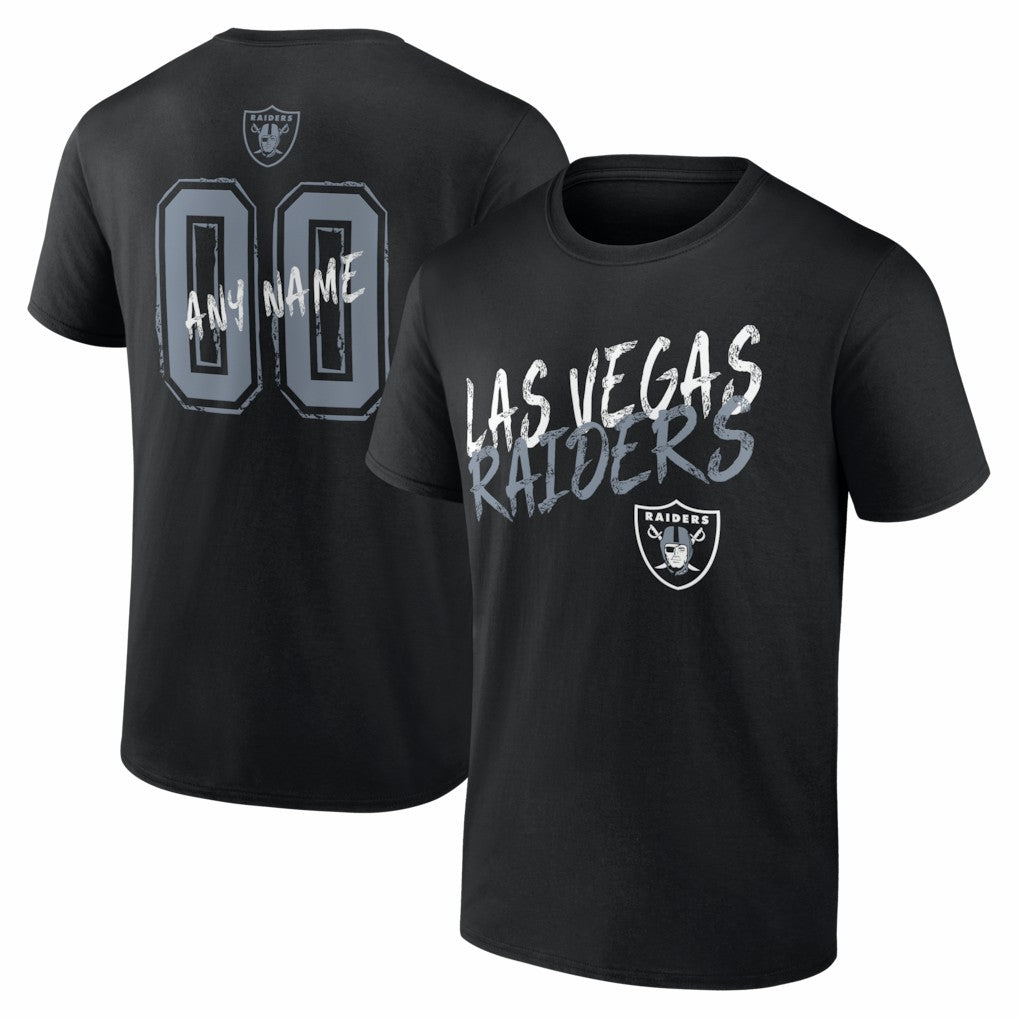 Las Vegas Raiders Hustle Personalized Name & Number T-Shirt - Black for sale