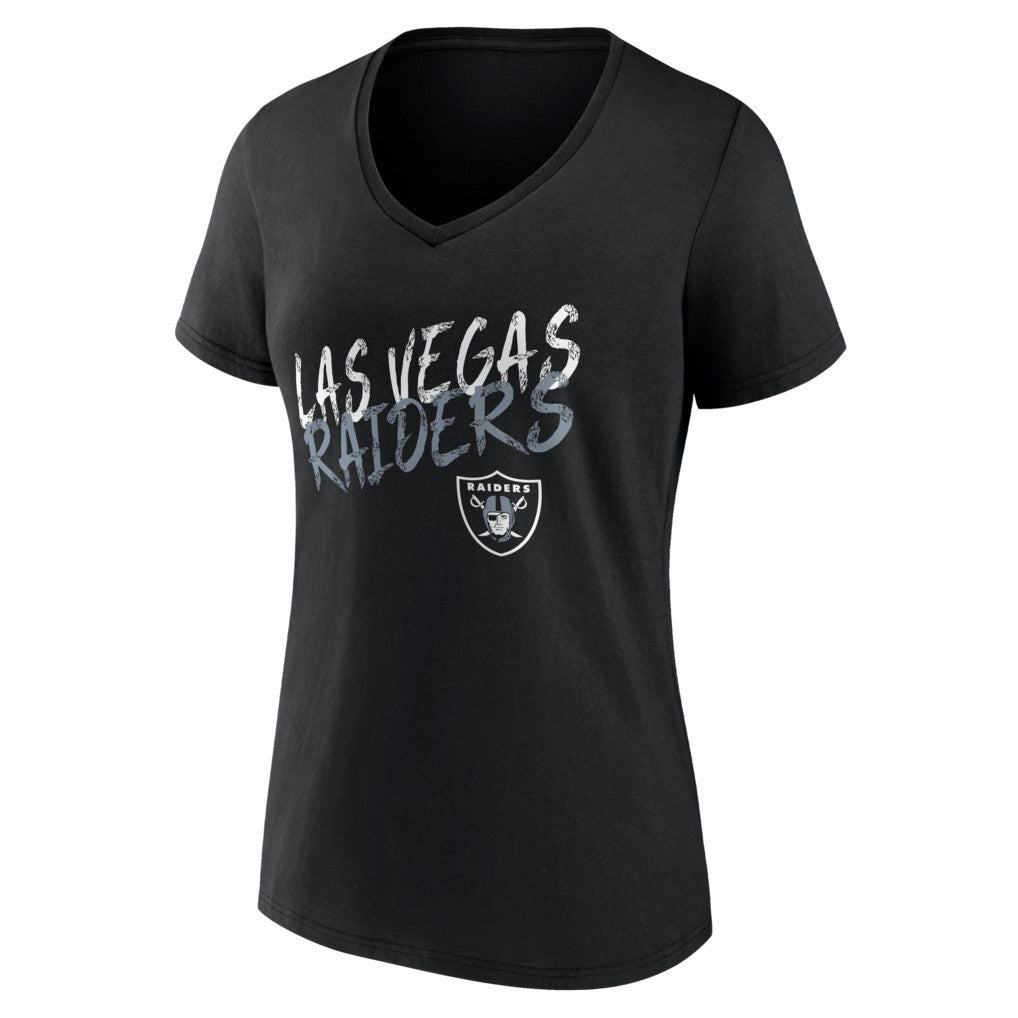 Las Vegas Raiders Women's Hustle Personalized Name & Number V-Neck T-Shirt - Black online