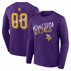 Minnesota Vikings Hustle Personalized Name & Number Long Sleeve T-Shirt - Purple online
