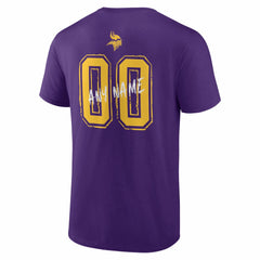 Minnesota Vikings Hustle Personalized Name & Number T-Shirt - Purple discount