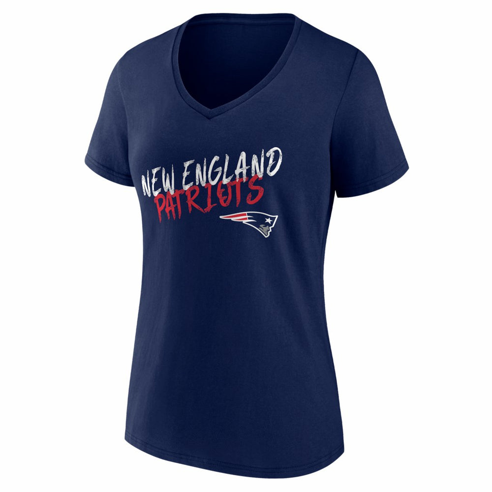 New England Patriots Women's Hustle Personalized Name & Number V-Neck T-Shirt - Navy outlet