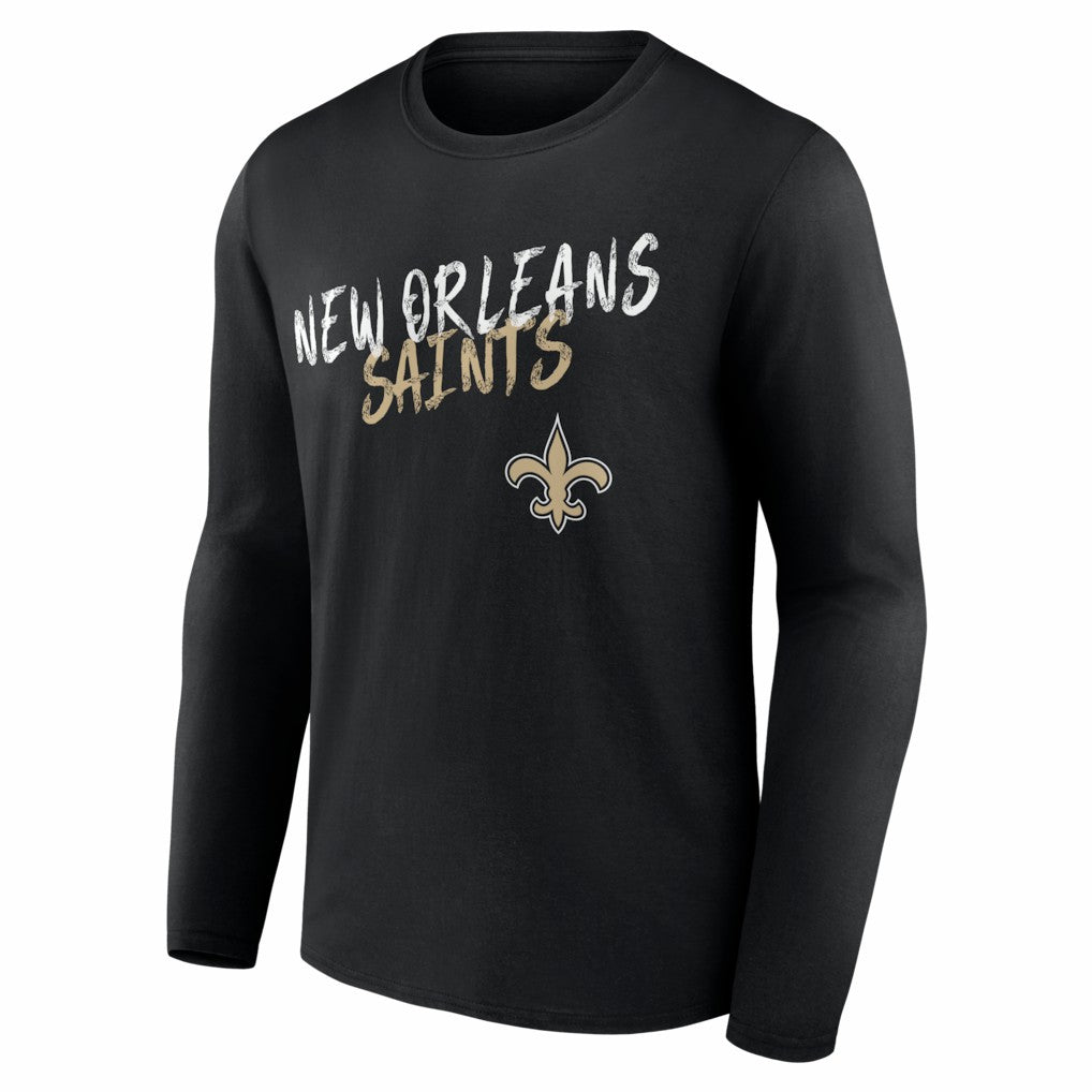 New Orleans Saints Hustle Personalized Name & Number Long Sleeve T-Shirt - Black sale