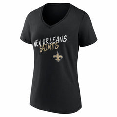 New Orleans Saints Women's Hustle Personalized Name & Number V-Neck T-Shirt - Black outlet