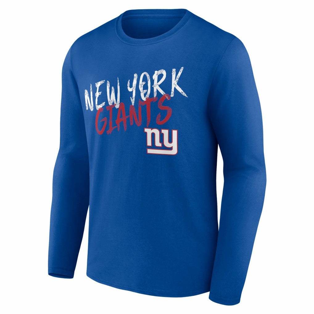 New York Giants Hustle Personalized Name & Number Long Sleeve T-Shirt - Royal sale