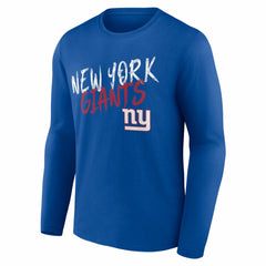 New York Giants Hustle Personalized Name & Number Long Sleeve T-Shirt - Royal sale