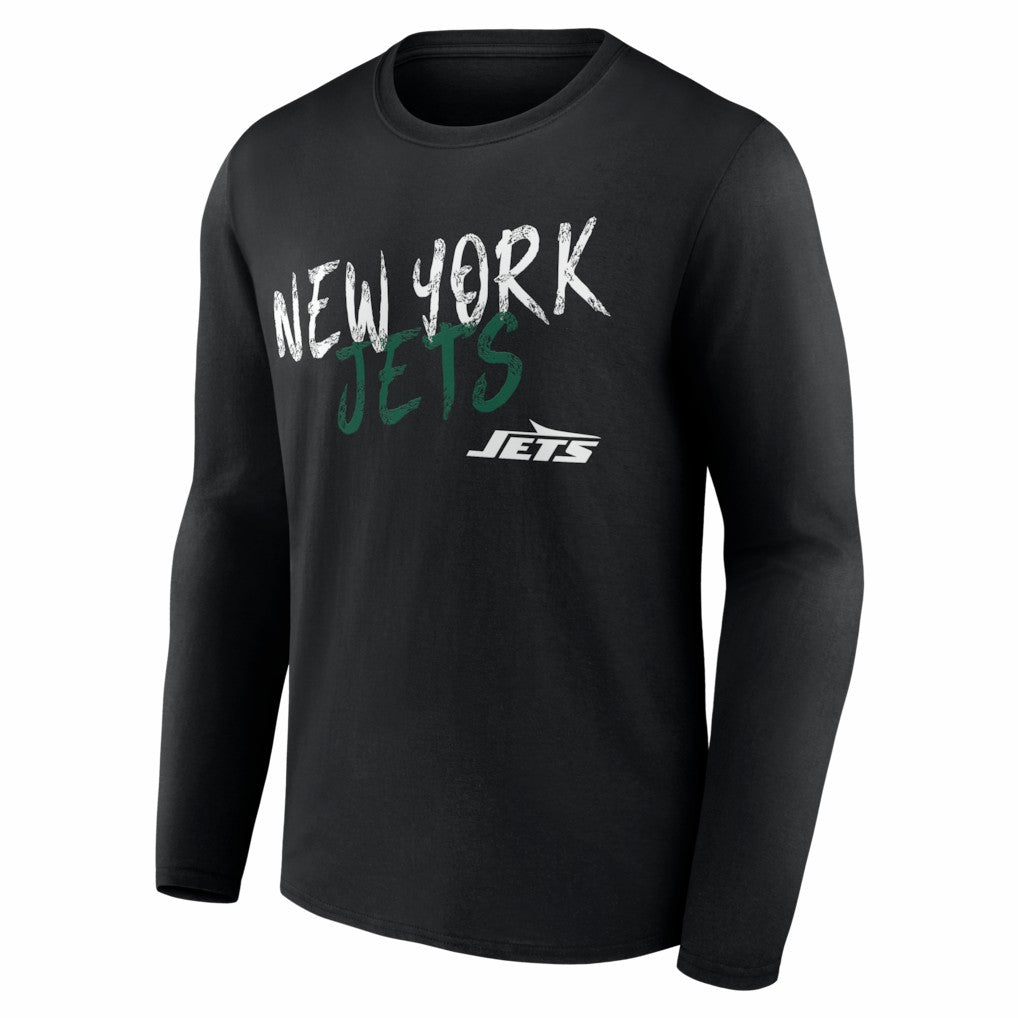 New York Jets Hustle Personalized Name & Number Long Sleeve T-Shirt - Black cheap