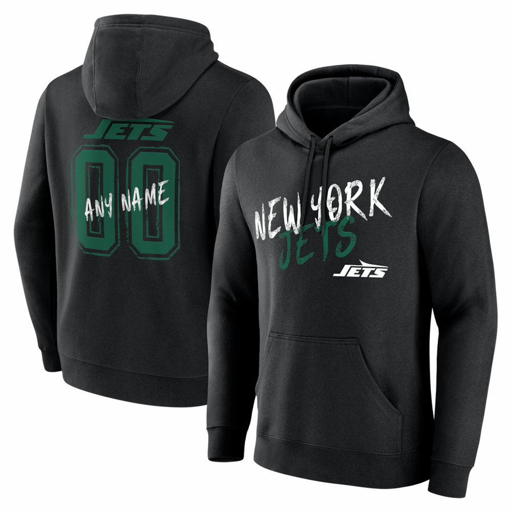 New York Jets Hustle Personalized Name & Number Hoodie - Black online