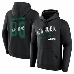 New York Jets Hustle Personalized Name & Number Hoodie - Black online